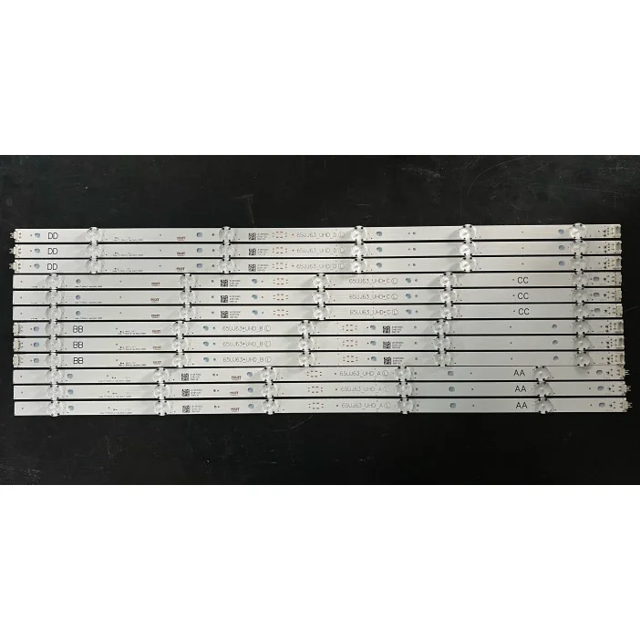 Set barete LG 65" - 6 barete x 10 leduri (5 + 5) - 3V -  1330mm - 3A+3B+3C+3D - SSC_65UJ63_UHD_A B C D