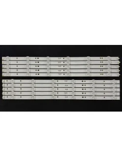 Más márkák 49" LED háttérvilágítás TV készlet - 5 darab x 12 LED, 5L + 5R, 10 darab x 6 LED, 3V, 995mm